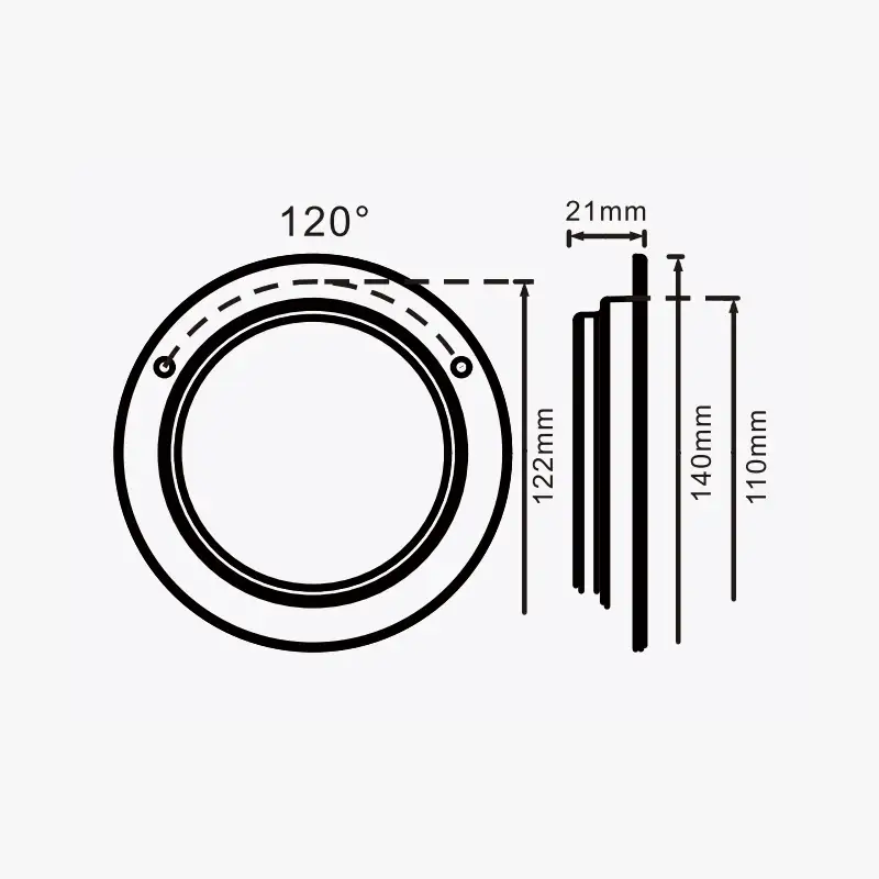 TL412047 - 4" Round Tail Light