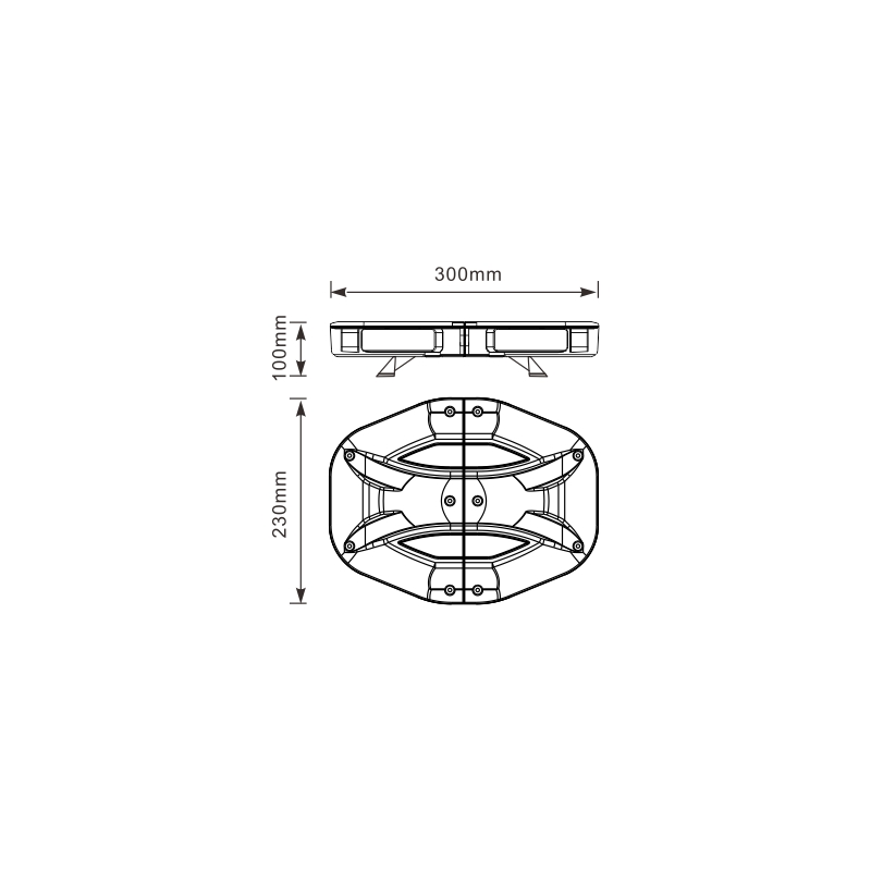 LTF-47LWB-300mm - LED Warning Lightbar