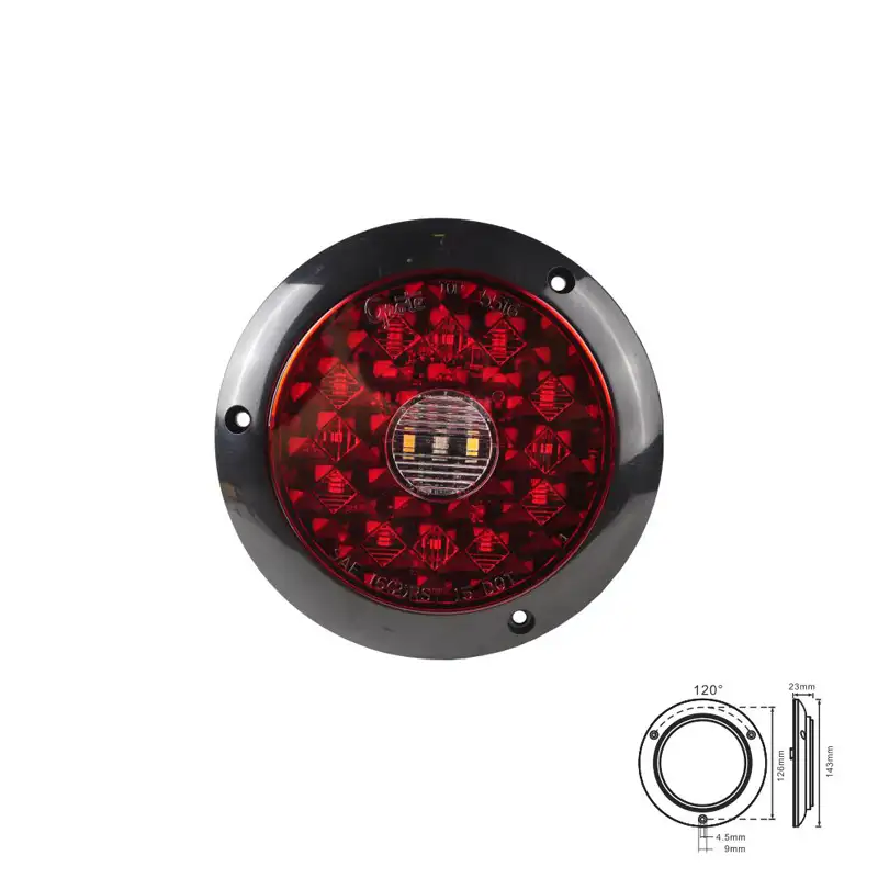 TL412046-4" Round Tail Light