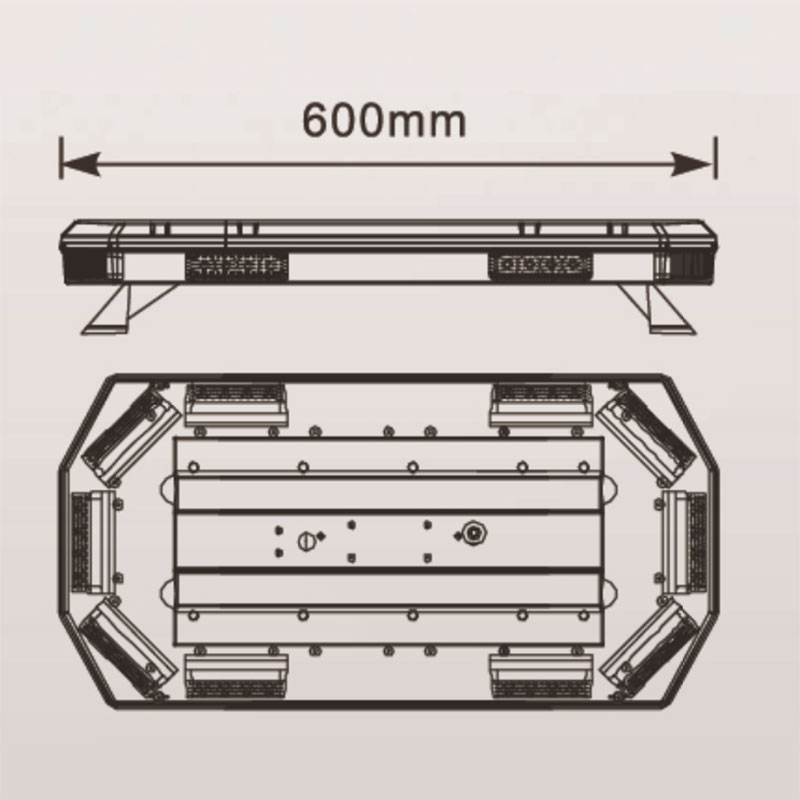 LTF-7L-600MM - Multi Function LED Warning Lightbar