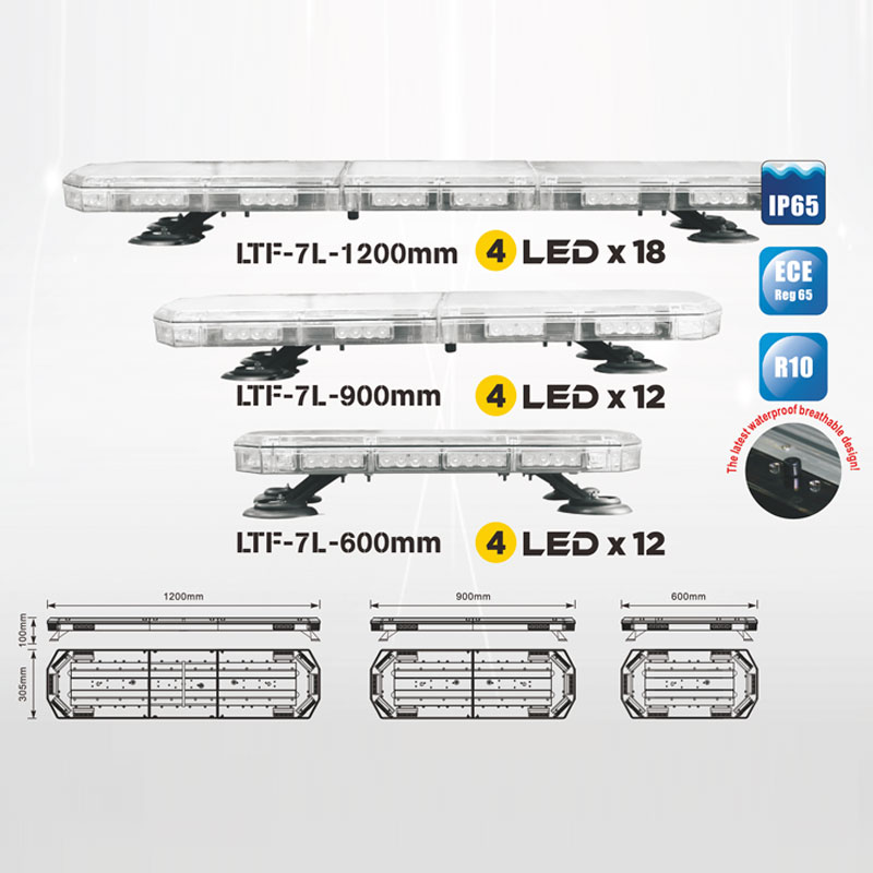 LTF-7L-600MM - Multi Function LED Warning Lightbar