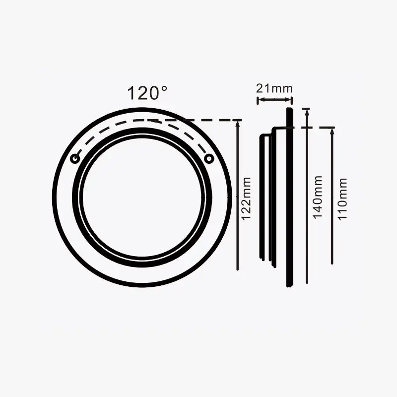 TL412044 - 4" Round Tail Light