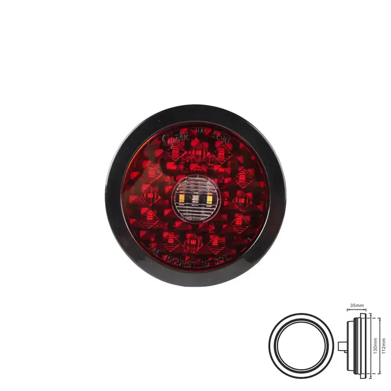 TL412046-4" Round Tail Light