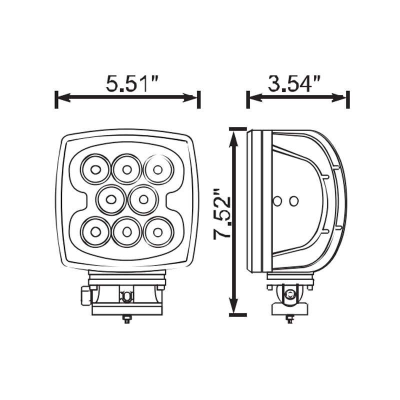 210070 - Mining Vehicle LED Work Light